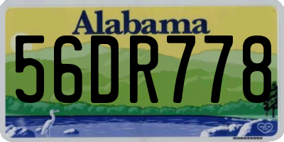AL license plate 56DR778