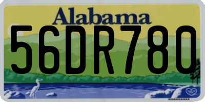 AL license plate 56DR780