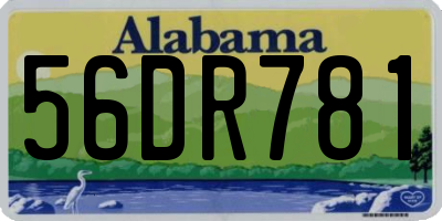 AL license plate 56DR781