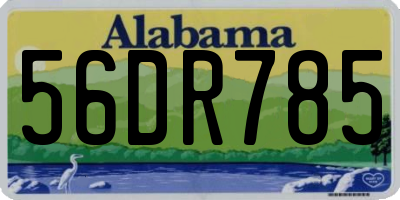 AL license plate 56DR785