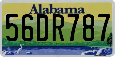 AL license plate 56DR787