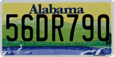 AL license plate 56DR790