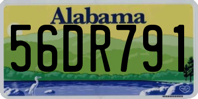 AL license plate 56DR791