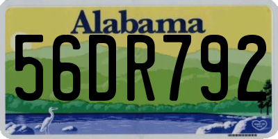 AL license plate 56DR792