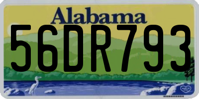 AL license plate 56DR793