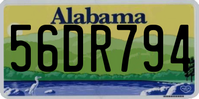 AL license plate 56DR794