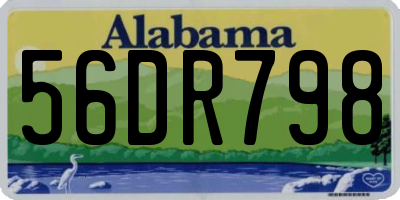 AL license plate 56DR798