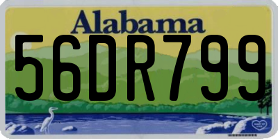 AL license plate 56DR799