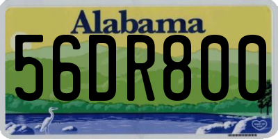 AL license plate 56DR800