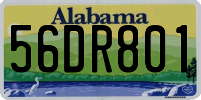 AL license plate 56DR801