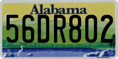 AL license plate 56DR802