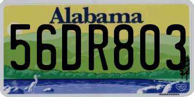 AL license plate 56DR803