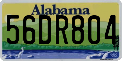 AL license plate 56DR804