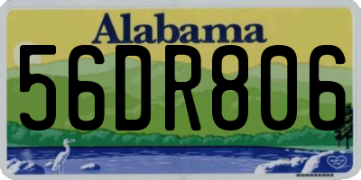AL license plate 56DR806