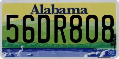 AL license plate 56DR808