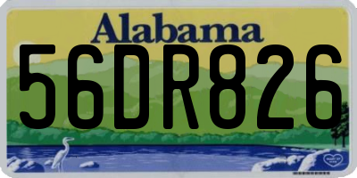 AL license plate 56DR826