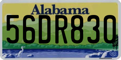 AL license plate 56DR830