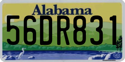 AL license plate 56DR831