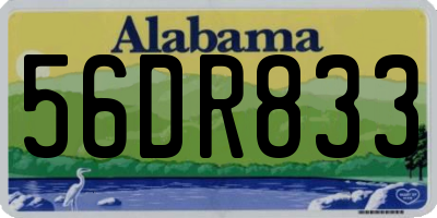 AL license plate 56DR833