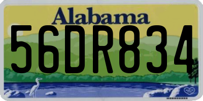 AL license plate 56DR834