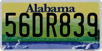 AL license plate 56DR839