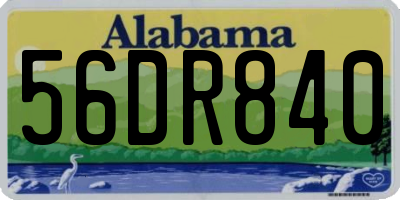 AL license plate 56DR840