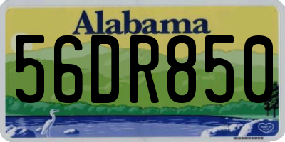 AL license plate 56DR850