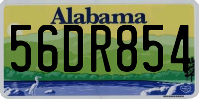 AL license plate 56DR854