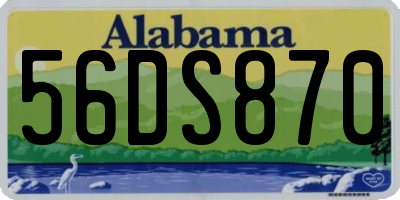 AL license plate 56DS870