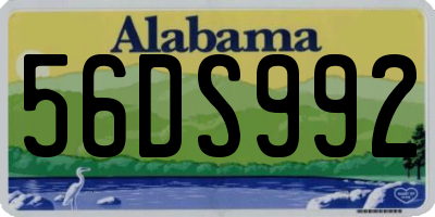 AL license plate 56DS992