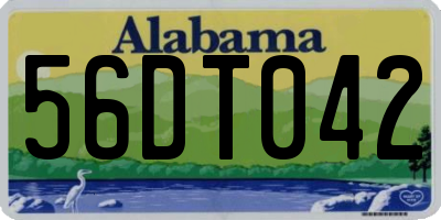 AL license plate 56DT042