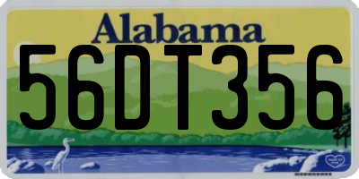 AL license plate 56DT356