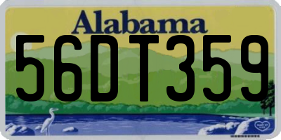 AL license plate 56DT359