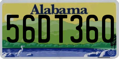 AL license plate 56DT360