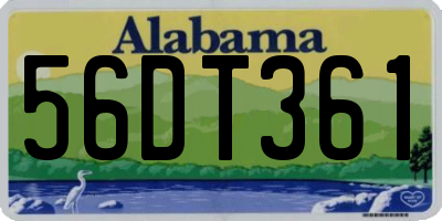AL license plate 56DT361