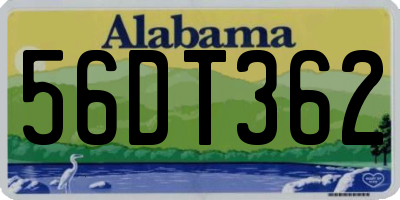 AL license plate 56DT362