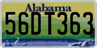 AL license plate 56DT363