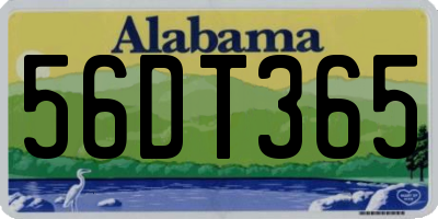 AL license plate 56DT365