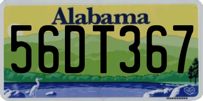 AL license plate 56DT367