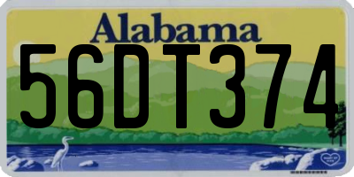 AL license plate 56DT374