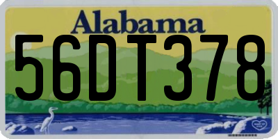 AL license plate 56DT378