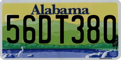 AL license plate 56DT380
