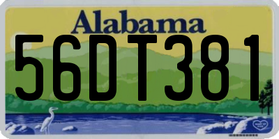 AL license plate 56DT381
