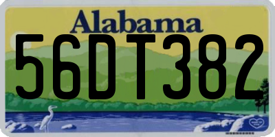 AL license plate 56DT382