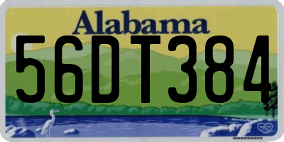 AL license plate 56DT384