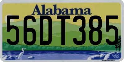 AL license plate 56DT385
