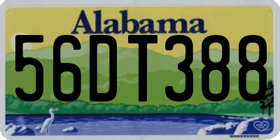 AL license plate 56DT388