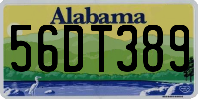 AL license plate 56DT389