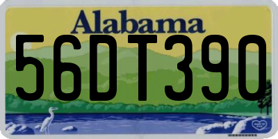 AL license plate 56DT390