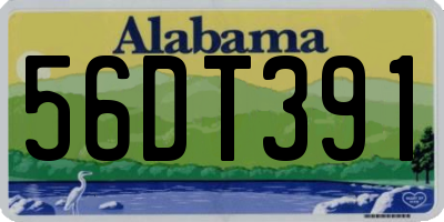 AL license plate 56DT391